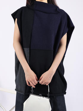 Y's | 拼接棉针织背心