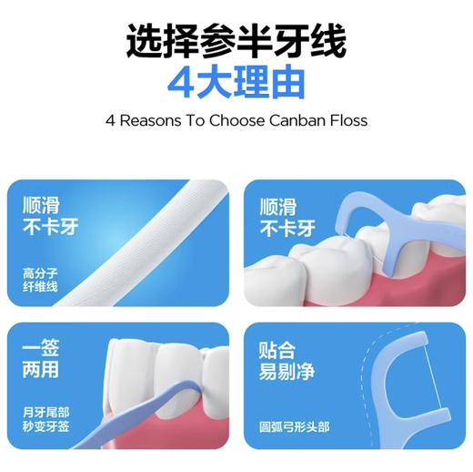 KJ 参半高韧牙线棒 50只装 商品图1