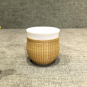 PY30白玉瓷竹丝收口杯/主人杯