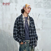 BJHG不计后果美式复古衬衫男款秋格纹泼墨设计宽松舒适衬衣外套女 商品缩略图1