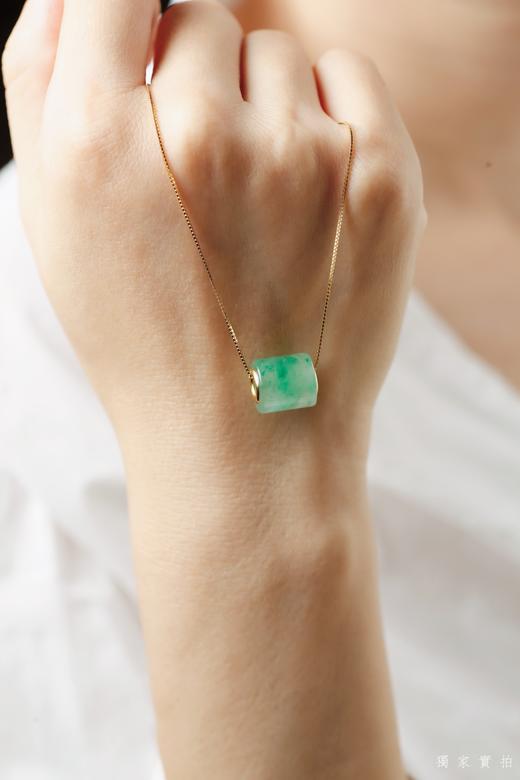 非洲纯翠飘花路路通足金吊坠招财翡翠 商品图1