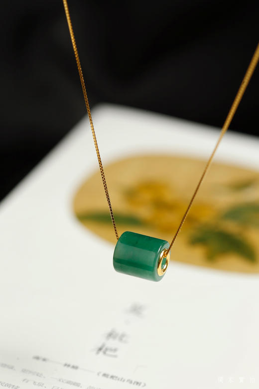 非洲纯翠飘花路路通足金吊坠招财翡翠 商品图5