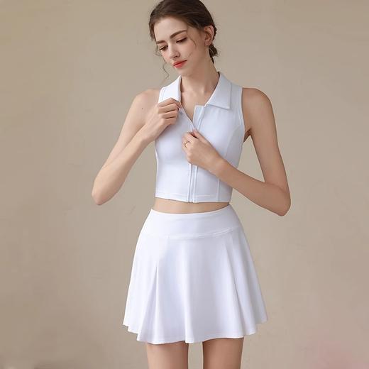 跃牌【安琪拉系列】新款运动上衣女固定杯垫立领瑜伽服polo高尔夫网球服背心BX-5043 商品图2