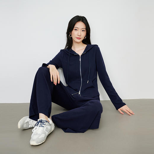 NEELLY纳俪商场同款秋季新款休闲通勤两件套女百搭卫衣休闲裤套装N25074Z05501 商品图3