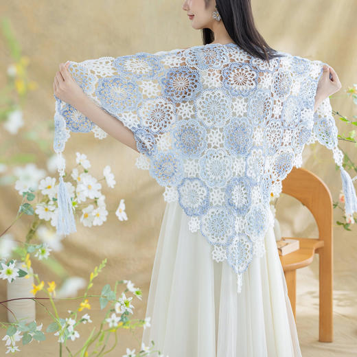 苏苏姐家烟雨披肩手工DIY钩针马海毛蕾丝线毛线团自制材料包 商品图2