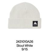25/26BURTON帽子RECYCLED VT BEANIE STOUT WHITE 商品图0