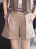TYNVIE 浅米色围巾系带高腰短裤 商品缩略图3