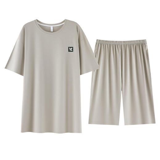 莫代尔睡衣男士短袖短裤凉爽套装夏季薄款运动休闲风青年家居服  JL-HYM4835/HYM4836/HYM4837 商品图4