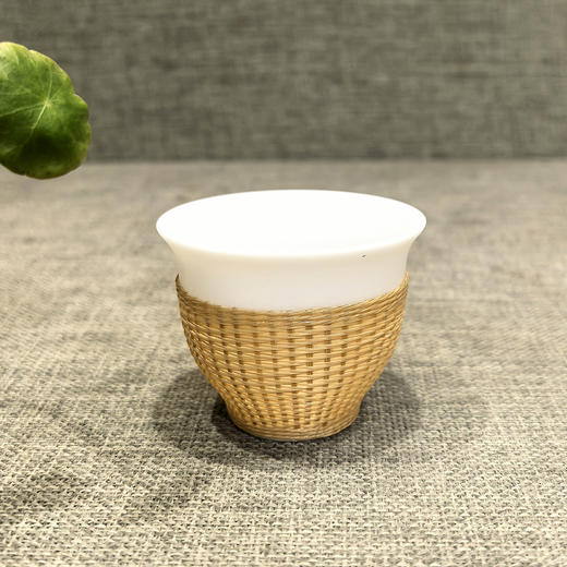 PY28白玉瓷竹丝品茗小杯/主人杯 商品图0