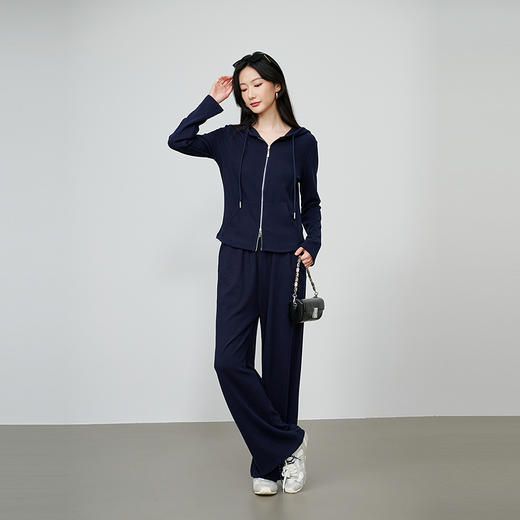 NEELLY纳俪商场同款秋季新款休闲通勤两件套女百搭卫衣休闲裤套装N25074Z05501 商品图2