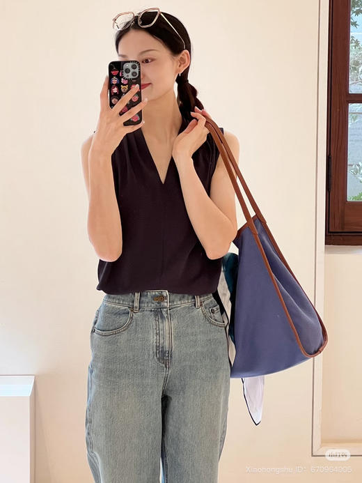 716-2 独家圆正 小禾 夏款 环保水洗 做旧 磨白 锥形小直筒牛仔裤 好穿到泪流满面😭 商品图10