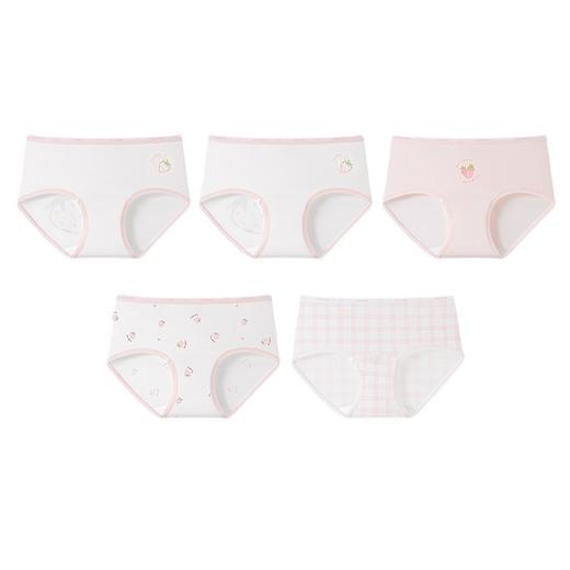 10-18岁5条A类精梳纯棉内裤 初中生7A抗菌全棉裆女生少女三角短裤 商品图4