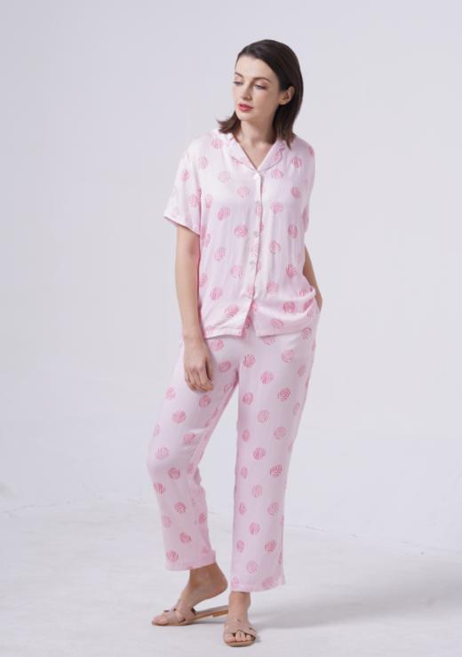 皮尔卡丹女款夏季印花家居短袖套装宽松舒适休闲PE22300 商品图2