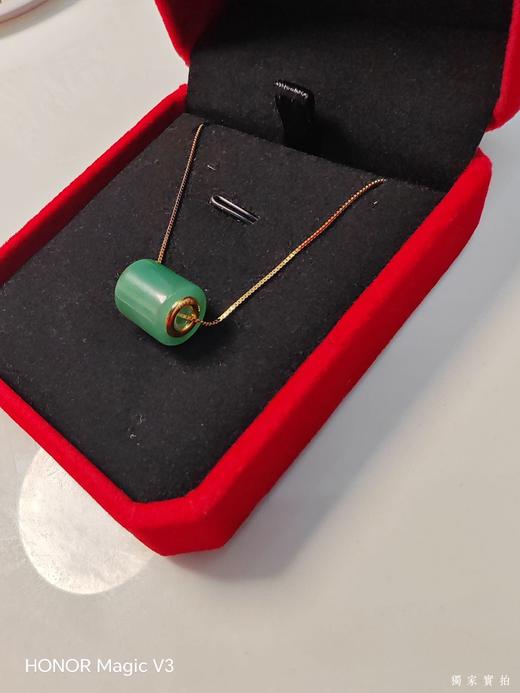 非洲纯翠飘花路路通足金吊坠招财翡翠 商品图13