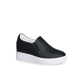 豪麟名鞋奥莱迪嘉女鞋牛皮革时尚休闲鞋DJXXO52WX204黑色  原价1660元