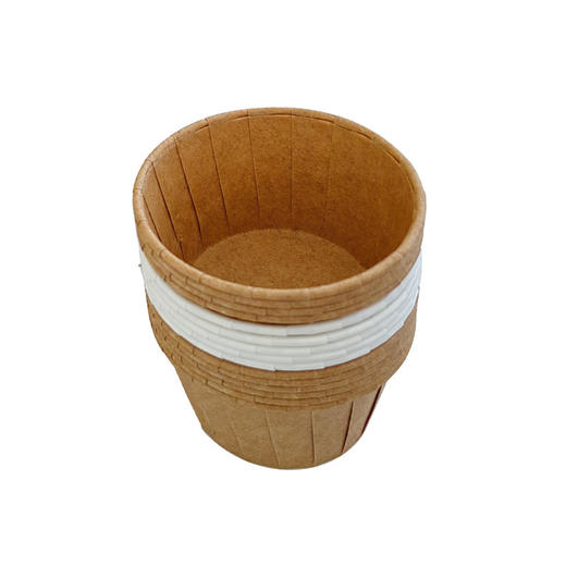 【买一送一！到手100个！】蛋糕杯蛋卷边 一次性马芬杯 淋膜杯耐高温烘焙纸杯 防油杯糕纸杯白色 商品图3