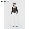NEELLY纳俪商场同款夏季新款莱赛尔高腰直筒裤女气质百搭休闲裤N25074H04419 商品缩略图0
