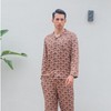 男印花开襟长袖睡衣套装PE21301 商品缩略图1