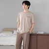 夏季睡衣男士莫代尔短袖长裤套装轻运动风凉爽青年可外穿家居服   JL-HYM4838/HYM4839 商品缩略图3