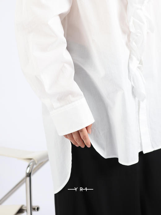 Y's | 纯棉毛边荷叶边衬衫 商品图3