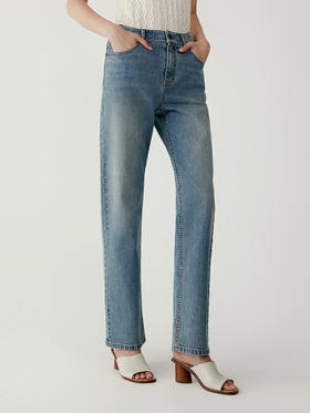 716-2 独家圆正 小禾 夏款 环保水洗 做旧 磨白 锥形小直筒牛仔裤 好穿到泪流满面😭