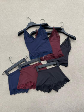 716-3 排他性独家圆正 skms 569 蕾丝吊带/短裤 家居休闲 套装