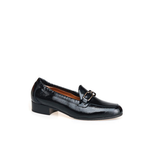 豪麟名鞋进口迪嘉女鞋乐福鞋牛移膜革4795B黑色 商品图0