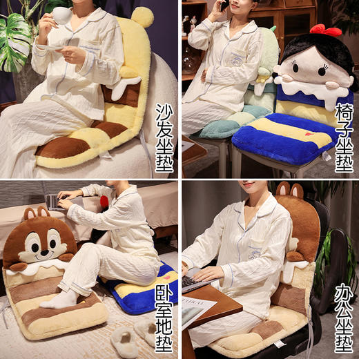 自然醒迪士尼系列连体坐垫靠背一体护腰垫学生教室宿舍座垫久坐神器QYL 商品图4