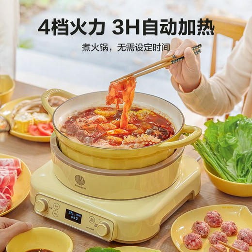 【专柜-北鼎】北鼎L651/002/多功能智能电磁炉 小鹅黄 商品图4