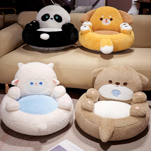 自然醒胖哒翻肚皮蒲团坐垫可爱懒人沙发椅榻榻米地上蒲团看书小坐墩QYL 商品图12