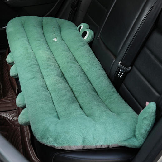 自然醒兔毛绒趣味水豚多功能汽车坐垫腰靠一体四季通用后排长条防滑单片屁垫QYL 商品图6