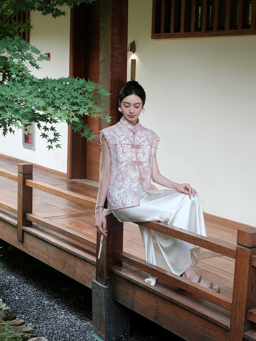 盛唐牡丹| 意大利进口蕾丝马甲 商品图6