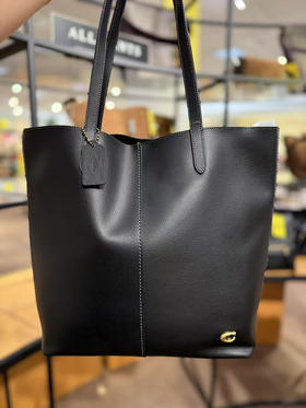 🎗️周年庆💫特价¥2450❗️COACH正价店全皮大tote竖版～黑色