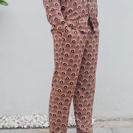 男印花开襟长袖睡衣套装PE21301 商品图3