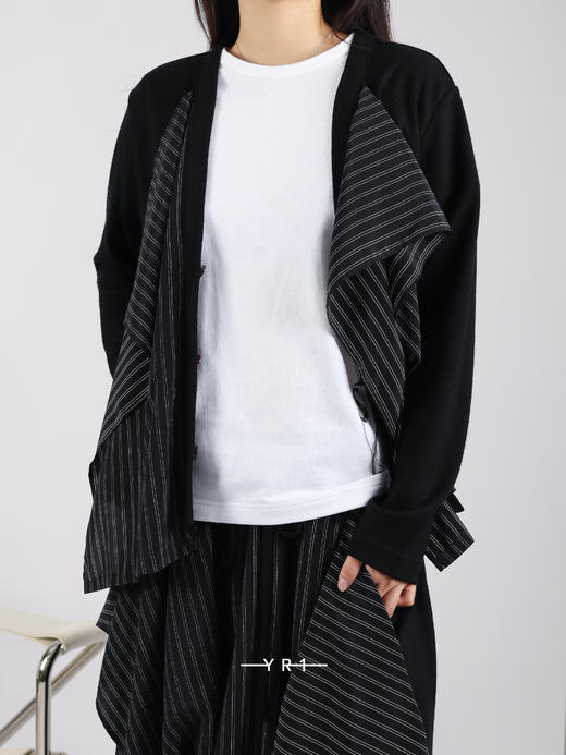Y's | 拼接条纹门襟针织开衫 商品图4