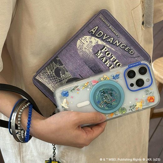 【哈利波特·魔法动植物】魔法药草学·MagSafe圆啪嗒 MAGSAFE磁吸手机气囊支架 Round圆啪嗒系列 Harry Potter 蓝色 商品图1