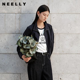 NEELLY纳俪商场同款秋季新款设计感美式夹克女时尚短款气质上衣N25072C01040