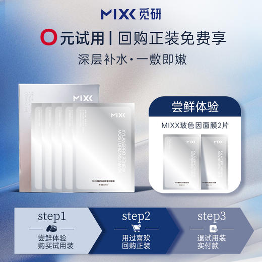 【U先试用】MIXX觅研仙玻安盈润面膜2片 玻色因+抗老多肽因子保湿抗老维稳舒缓泛红 商品图0