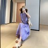 【桔梗紫.扎染套装】褶皱肌理，A字裙+无袖衫可分开穿 商品缩略图2