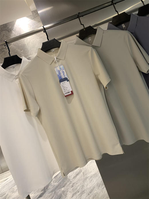 原799！2025冰肤速干无痕压胶!夏季轻商务休闲百搭短袖POLO衫男款！ 商品图6