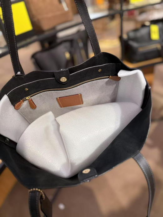 🎗️周年庆💫特价¥2450❗️COACH正价店全皮大tote竖版～黑色 商品图4