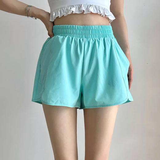 跃牌【安琪拉系列】新款夏季运动短裤女带口袋宽松双层防走光薄款假两件短裤DK-5003 商品图2