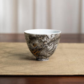 一儒堂墨彩龙鱼杯