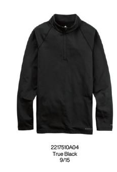 25/26BURTON速干衣M Heavyweight X 1/4 Zip TRUE BLACK 商品图0