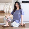 睡衣女夏季拉架纯棉短袖七分裤休闲家居服舒适夏天青年带胸垫套装   JL-MZD6857/MZD6858/MZD6859 商品缩略图0