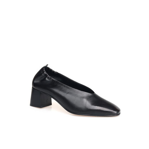 豪麟名鞋进口迪嘉女鞋深口鞋羊皮革2219黑色 商品图0