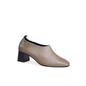 豪麟名鞋进口迪嘉女鞋深口鞋羊皮革2218灰色