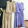 【桔梗紫.扎染套装】褶皱肌理，A字裙+无袖衫可分开穿 商品缩略图9