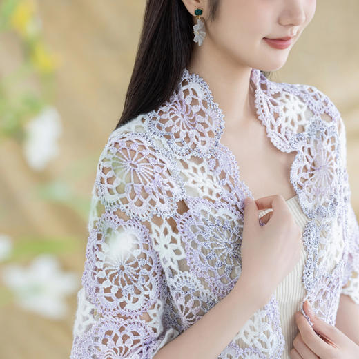 苏苏姐家烟雨披肩手工DIY钩针马海毛蕾丝线毛线团自制材料包 商品图3