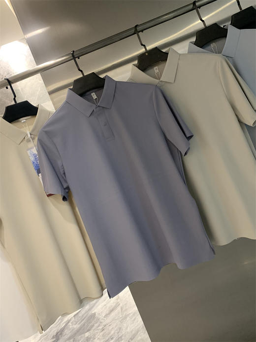 原799！2025冰肤速干无痕压胶!夏季轻商务休闲百搭短袖POLO衫男款！ 商品图7
